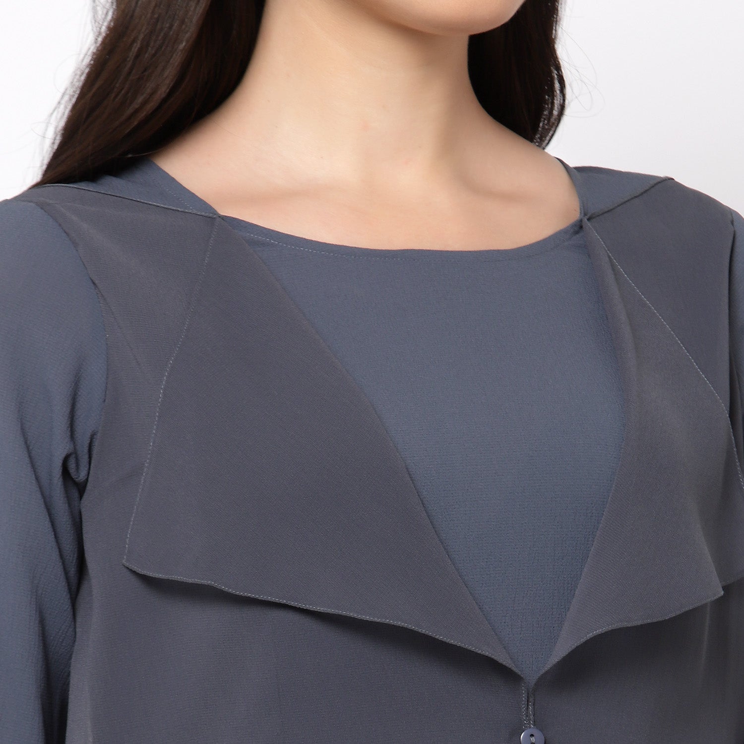 Buy Blue Drape Dresses for Women-5