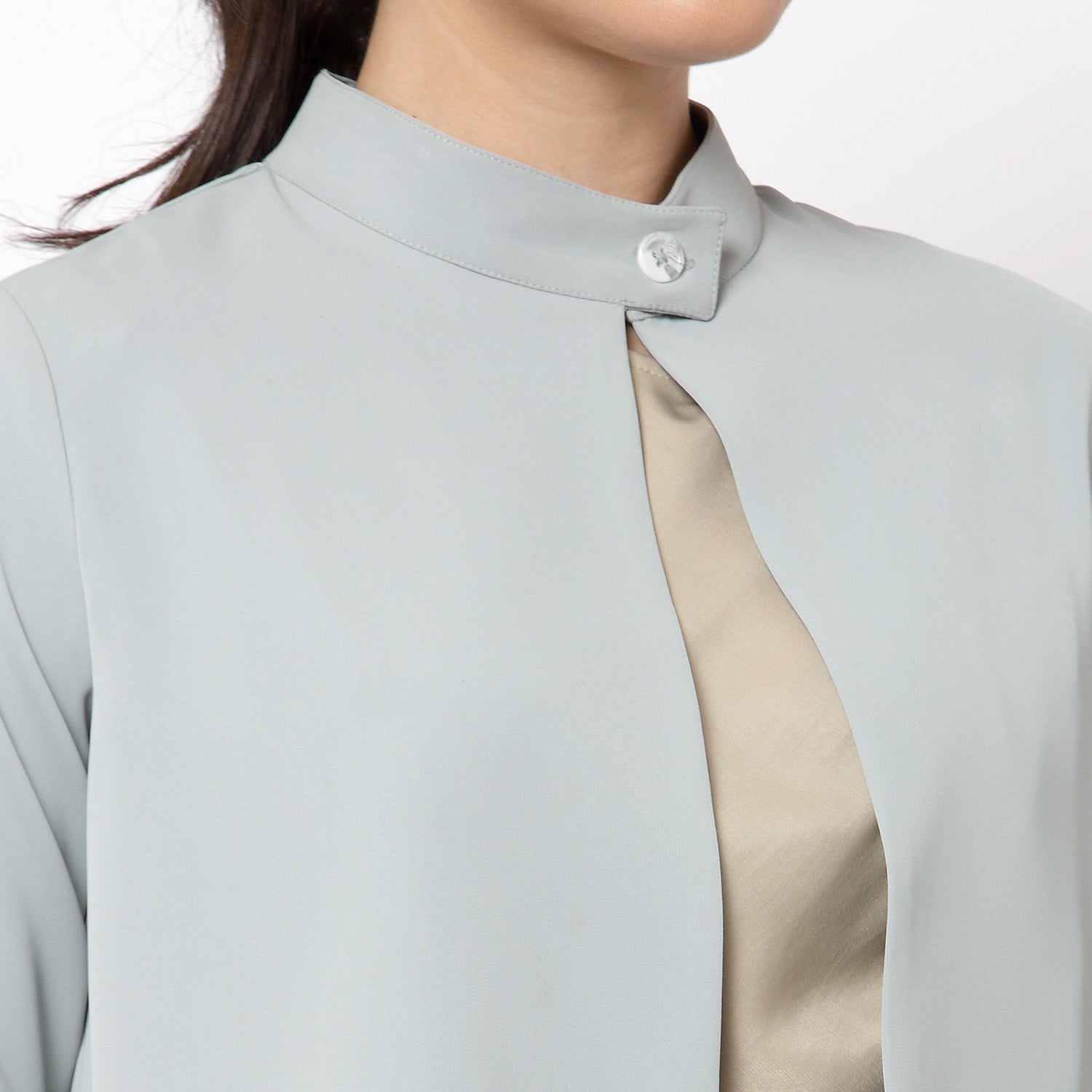Blue Asymmetrical Flair Jacket for Women-5