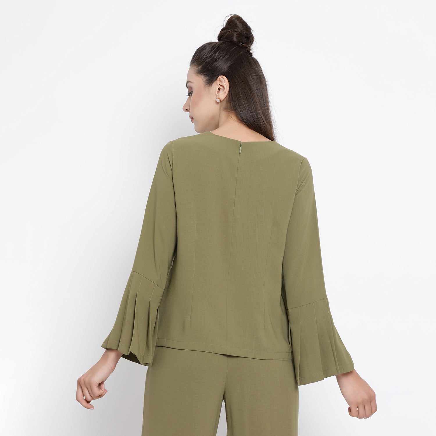 Buy Office Wear Olive Top for Women-2