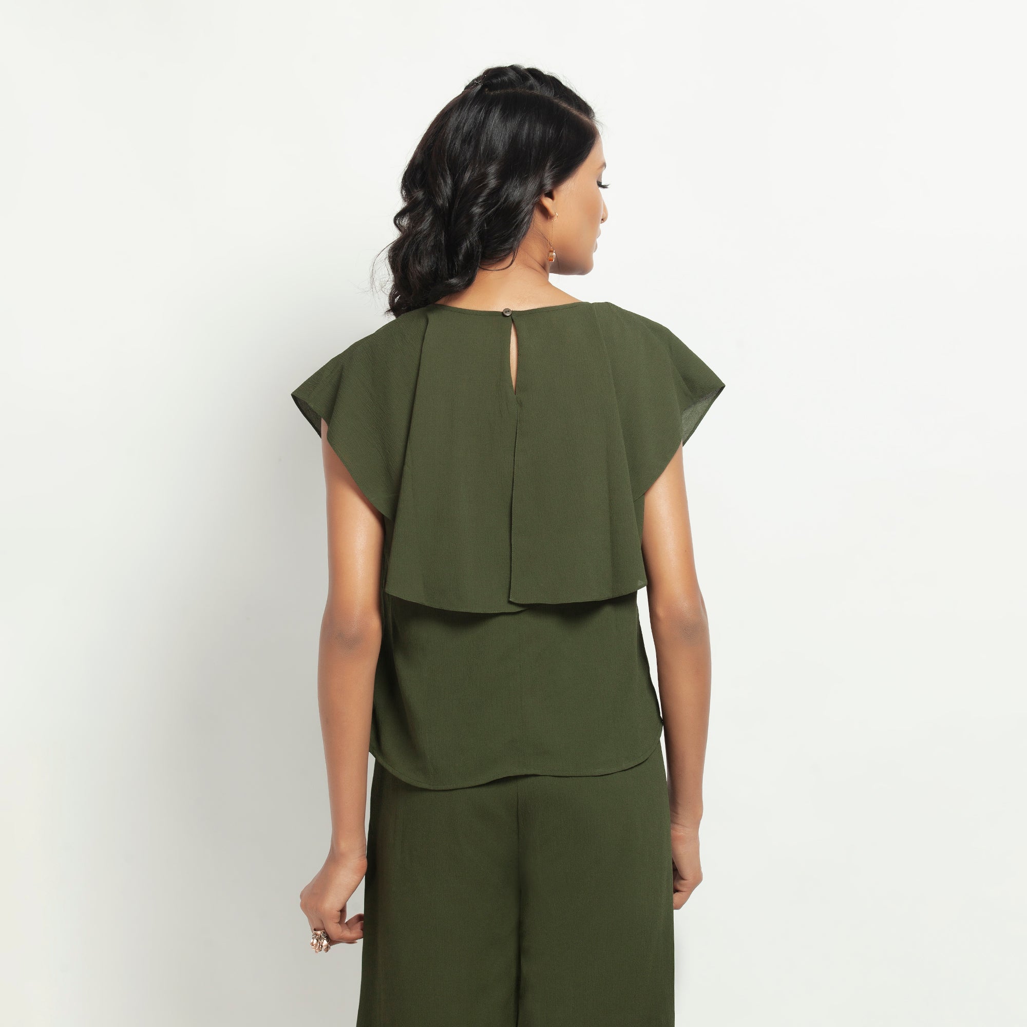 Buy Green Crepe Top for Women-3