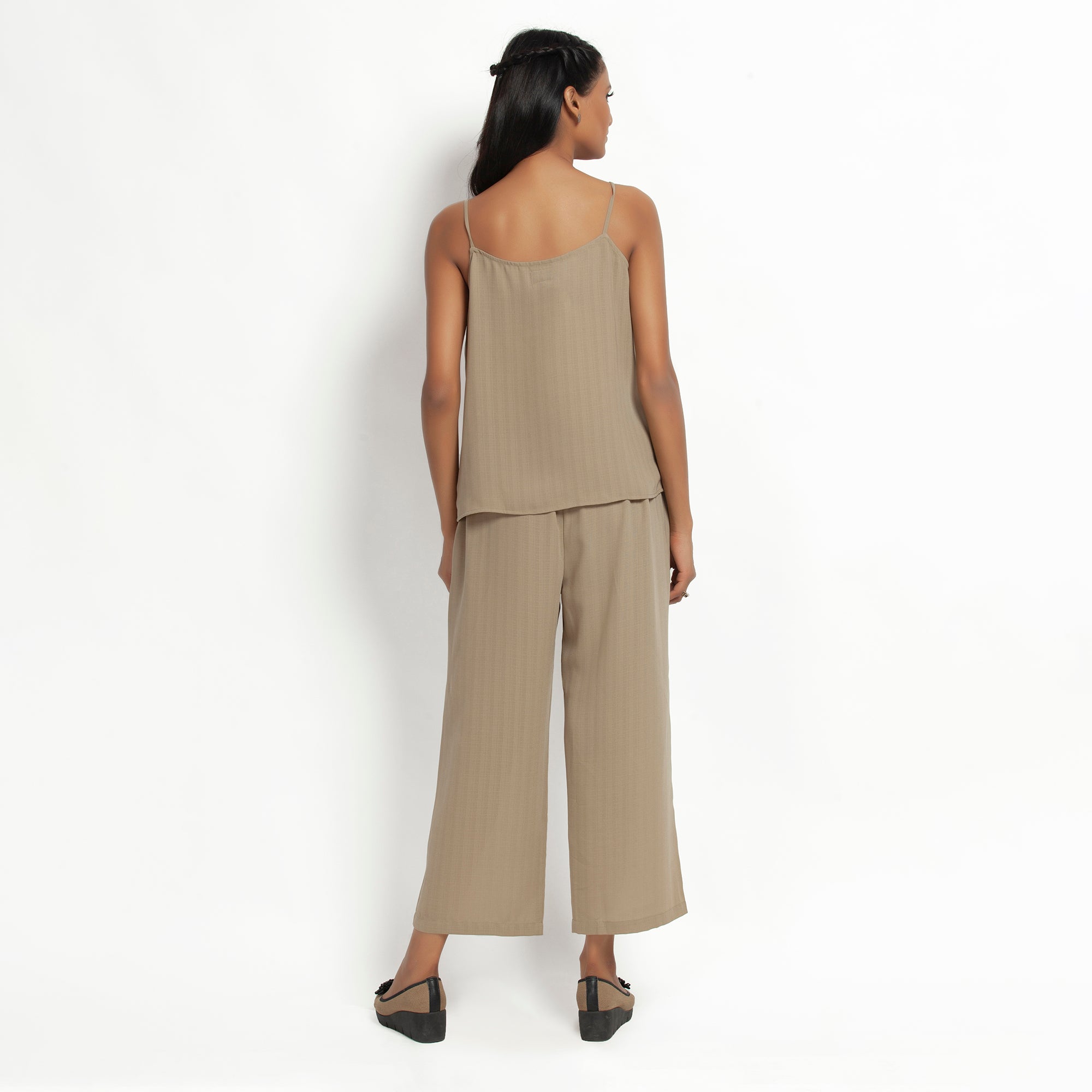 Buy Beige Spaghetti Top for Women-4