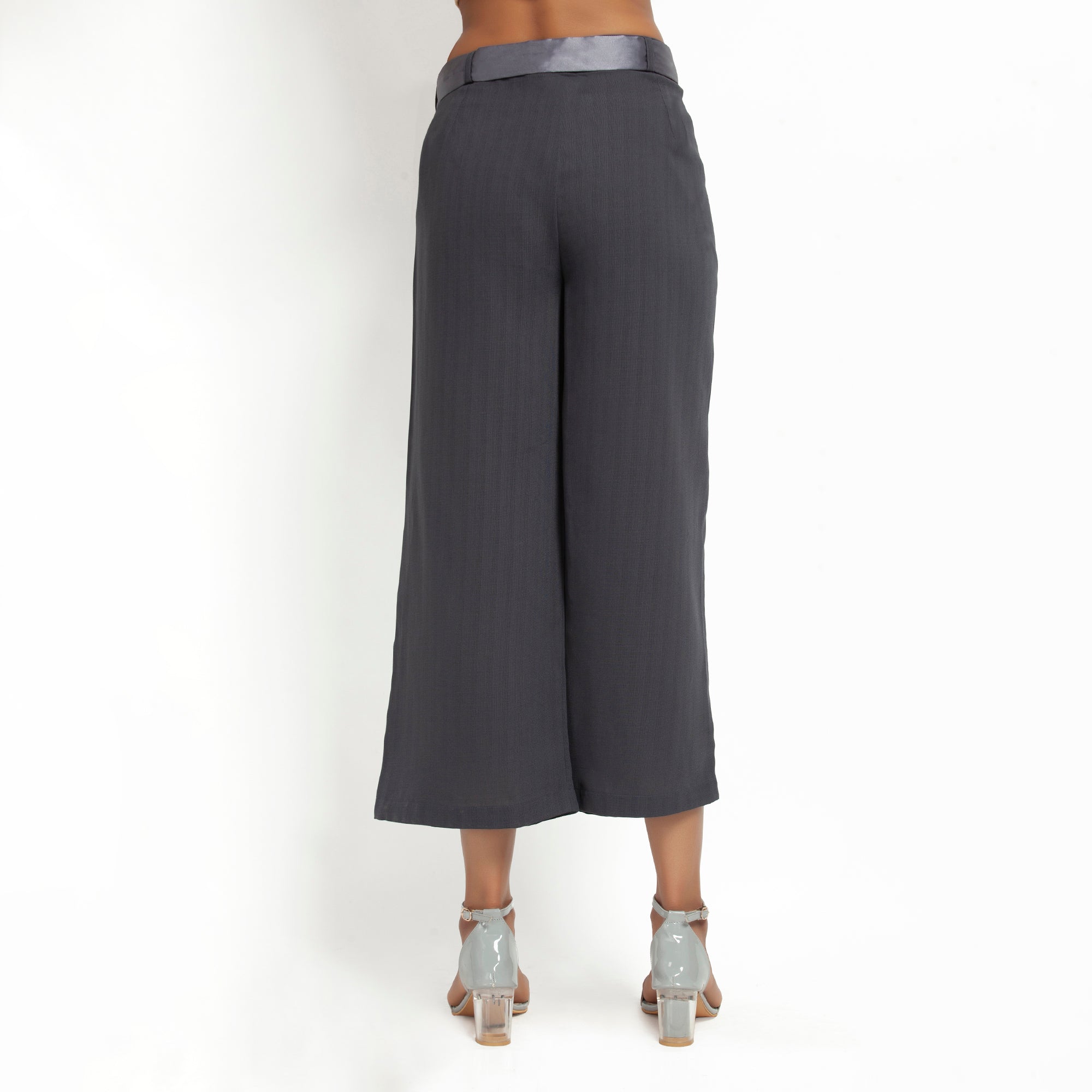 Dark Grey Plazzo for Female-1