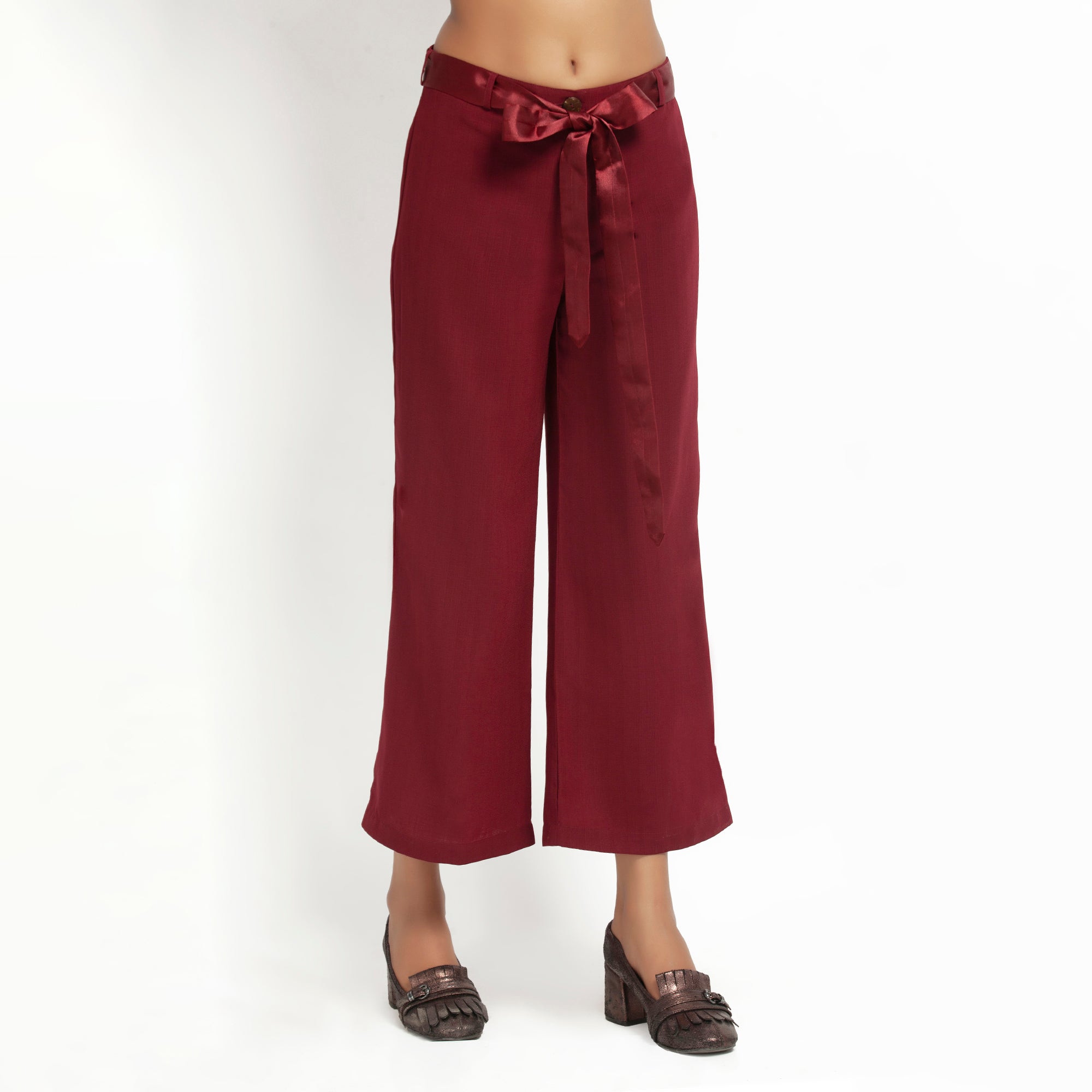 Buy Maroon Plazzo for Women-4