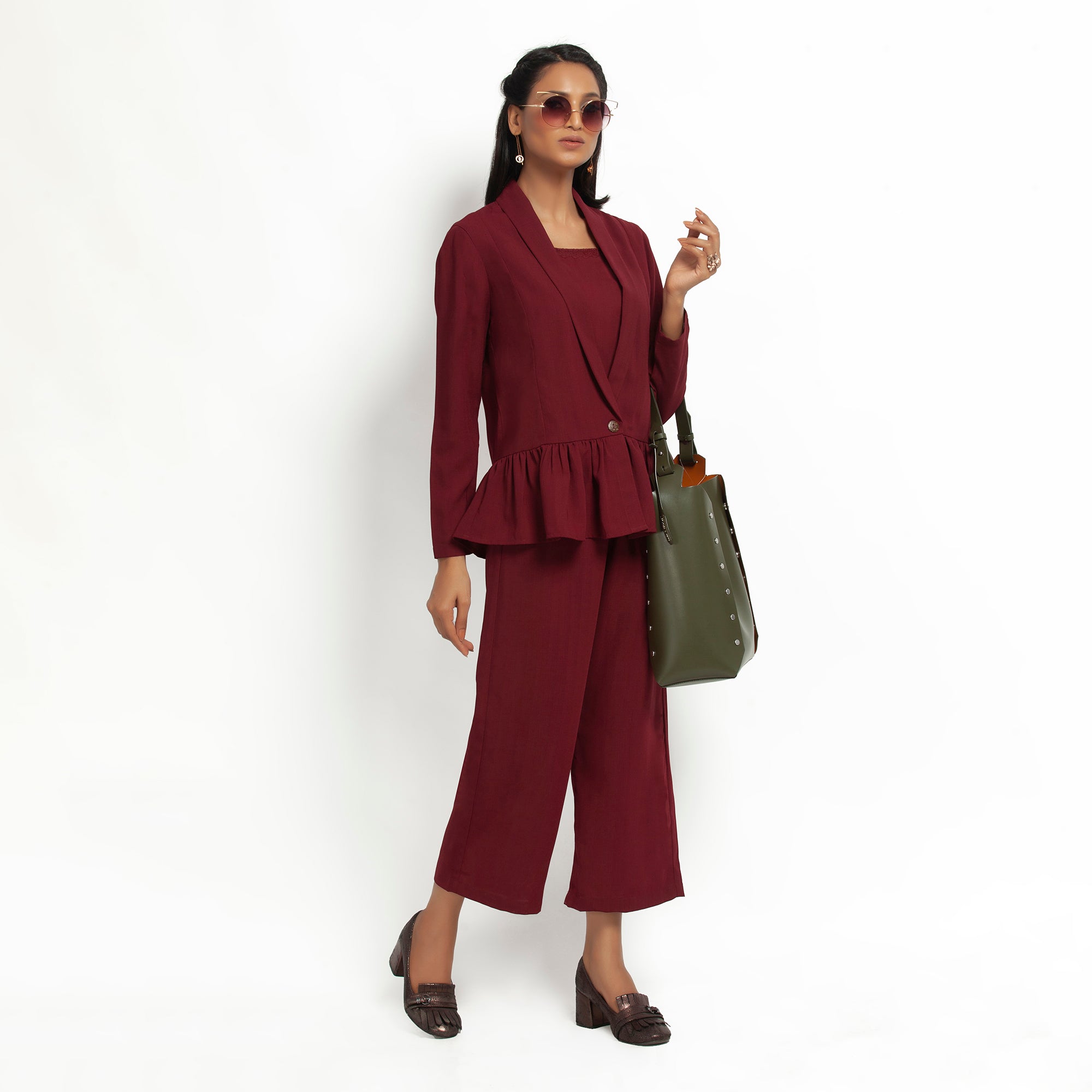 Buy Maroon Plazzo for Women-5
