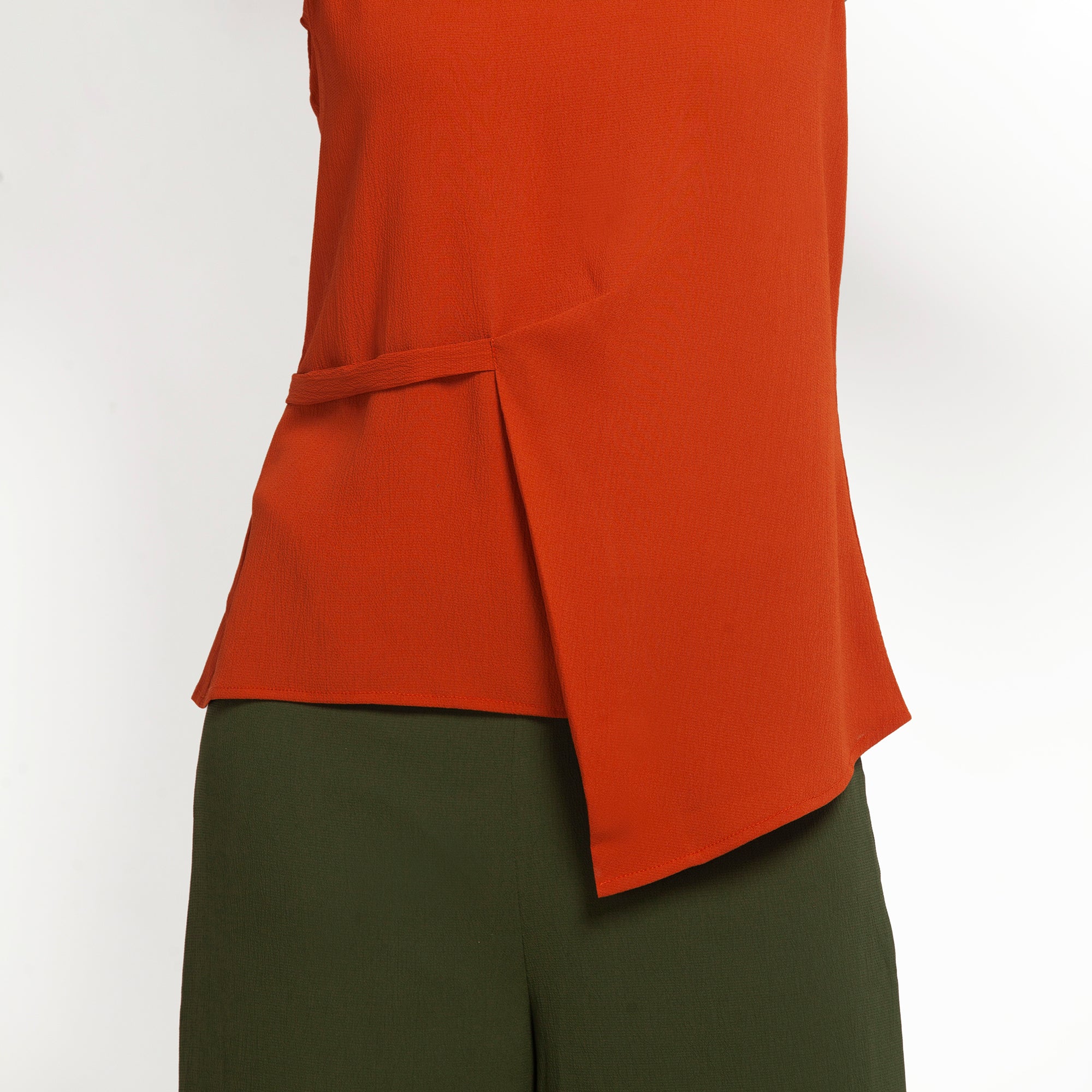 Buy Orange Crepe Top for Women-4