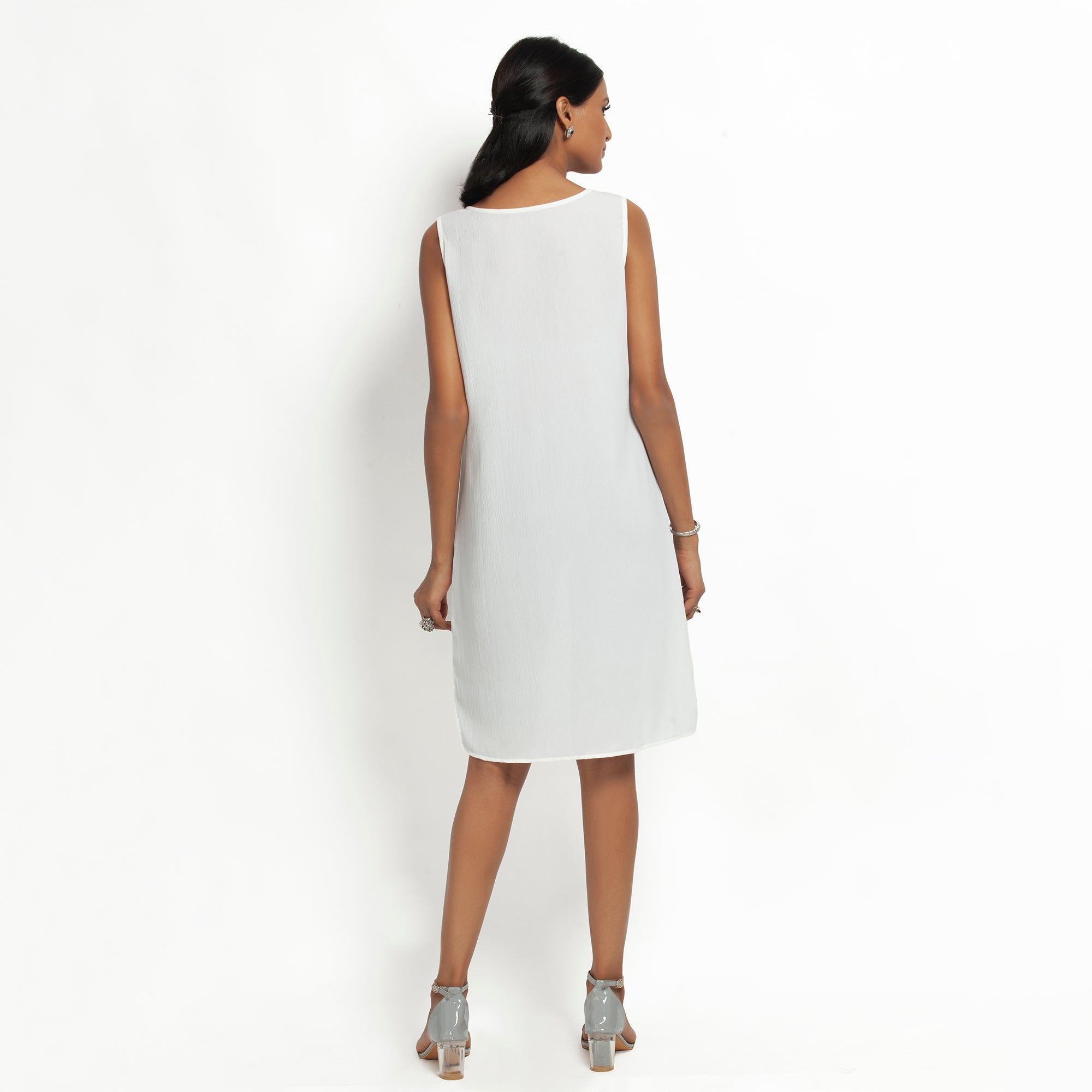 Buy White Crepe Dresses for Women-2