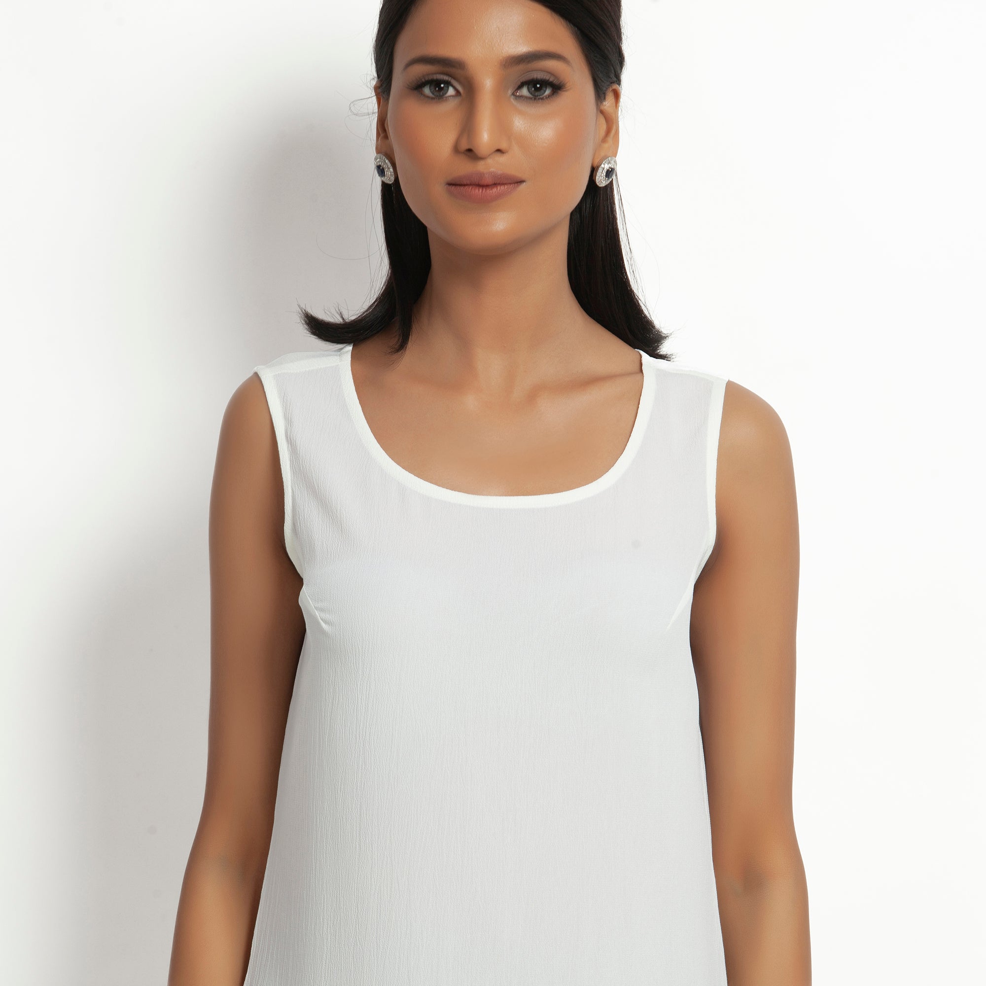 Buy White Crepe Dresses for Women-3