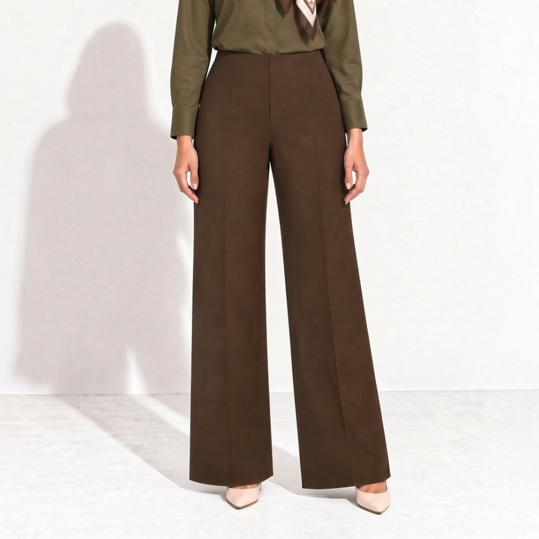 Brown Straight Fit Pant