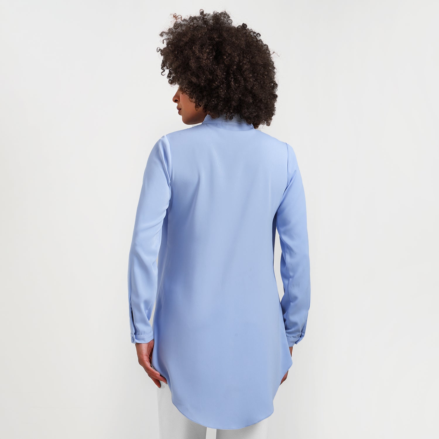Blue Double Layer Asymmetrical Top