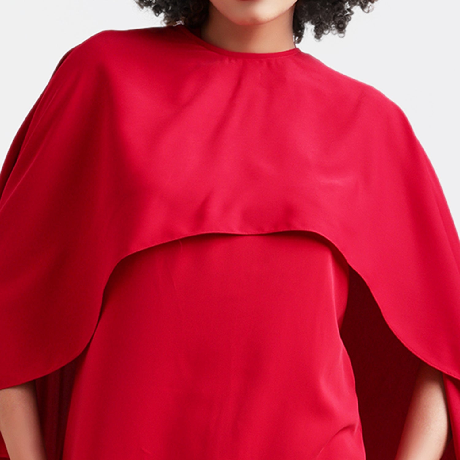 Red Asymmetrical Cape