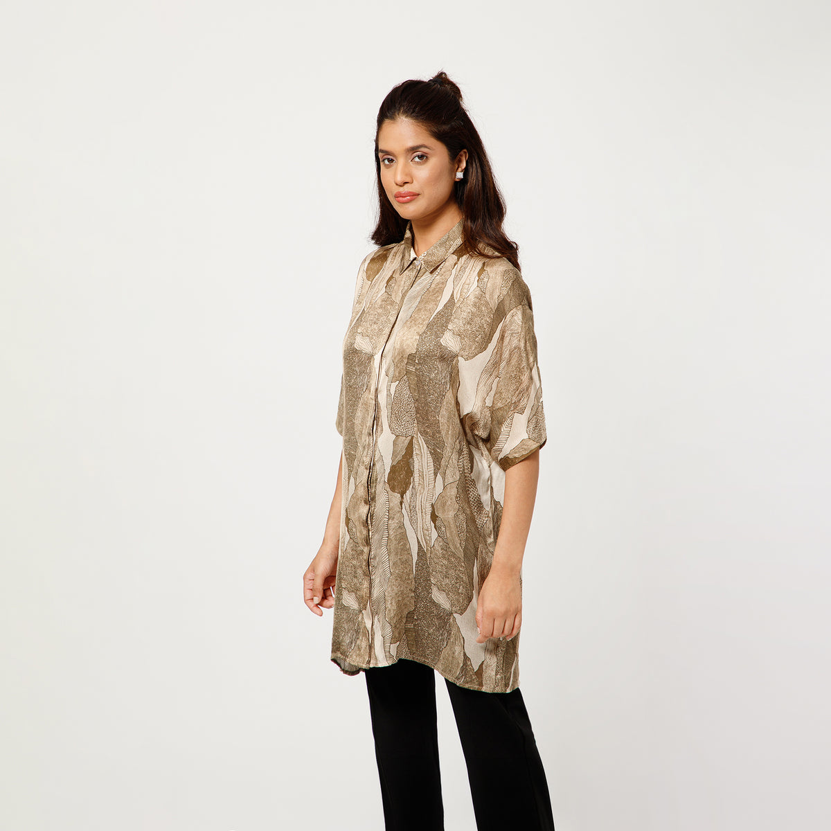 Olive Animal Print Kaftan