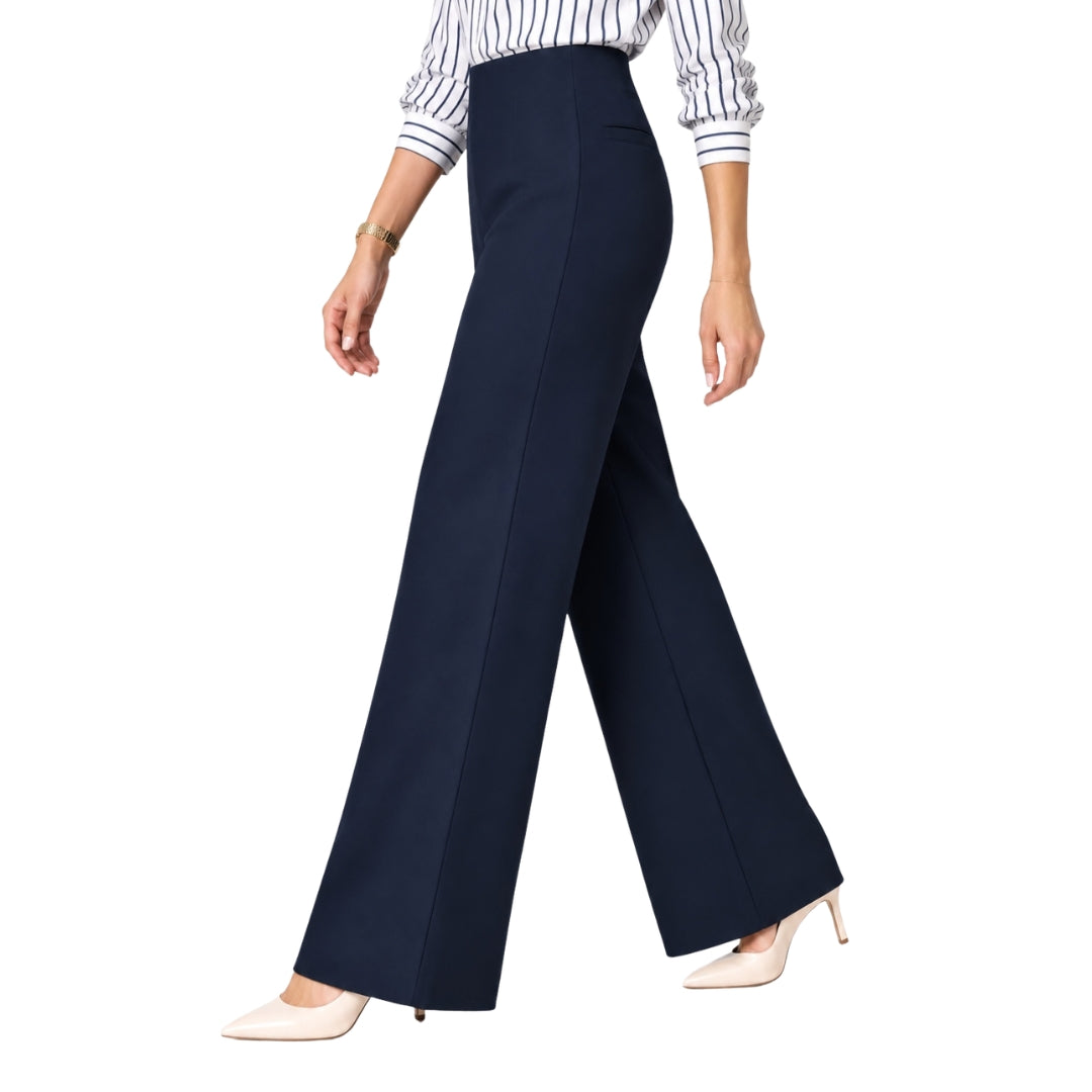 Navy Blue Straight Fit Pant