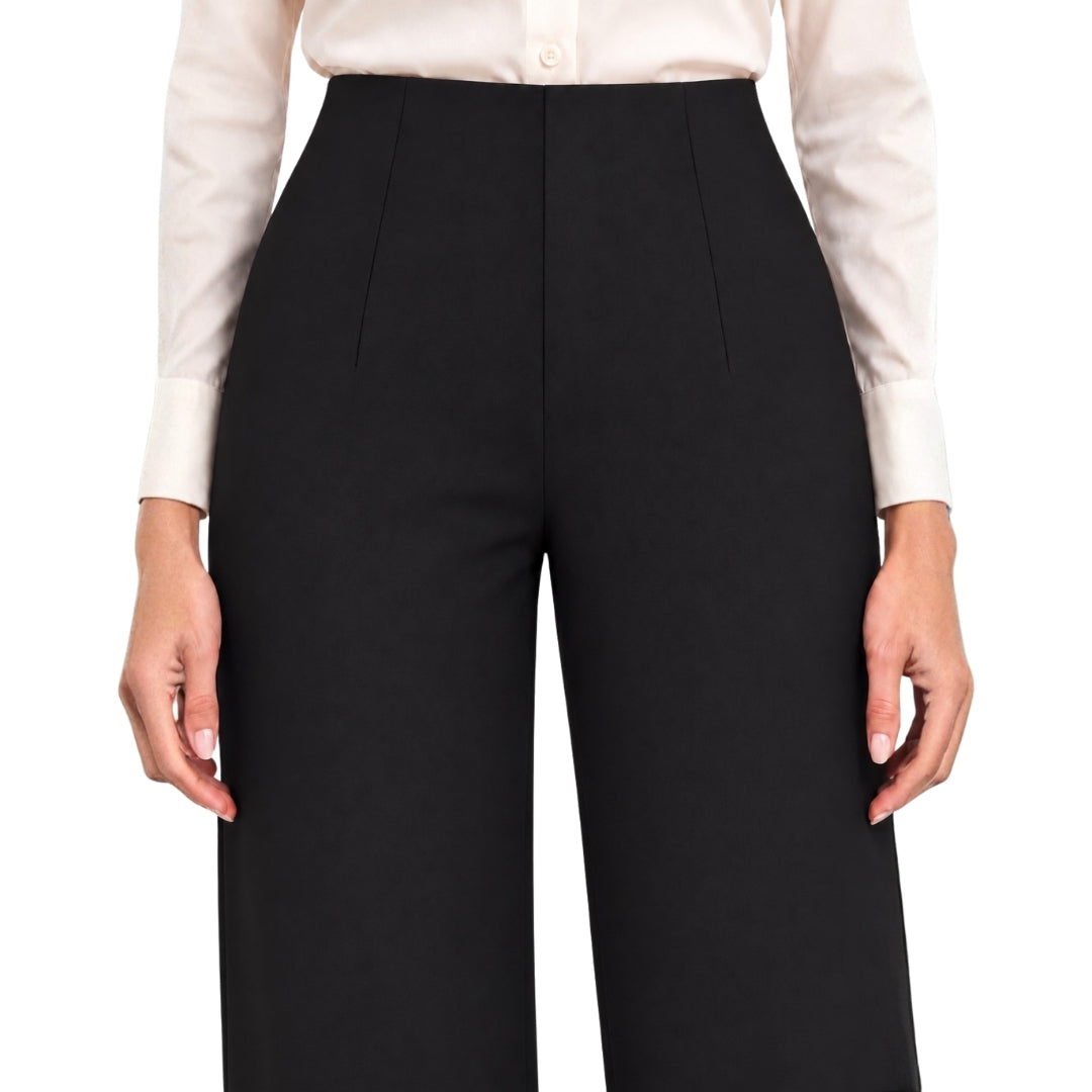 Black Straight Fit Pant