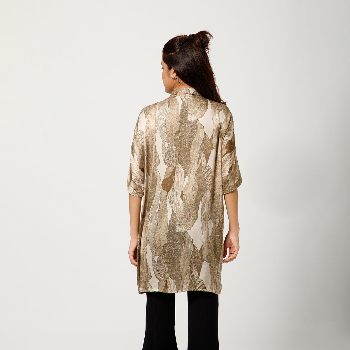 Olive Animal Print Kaftan