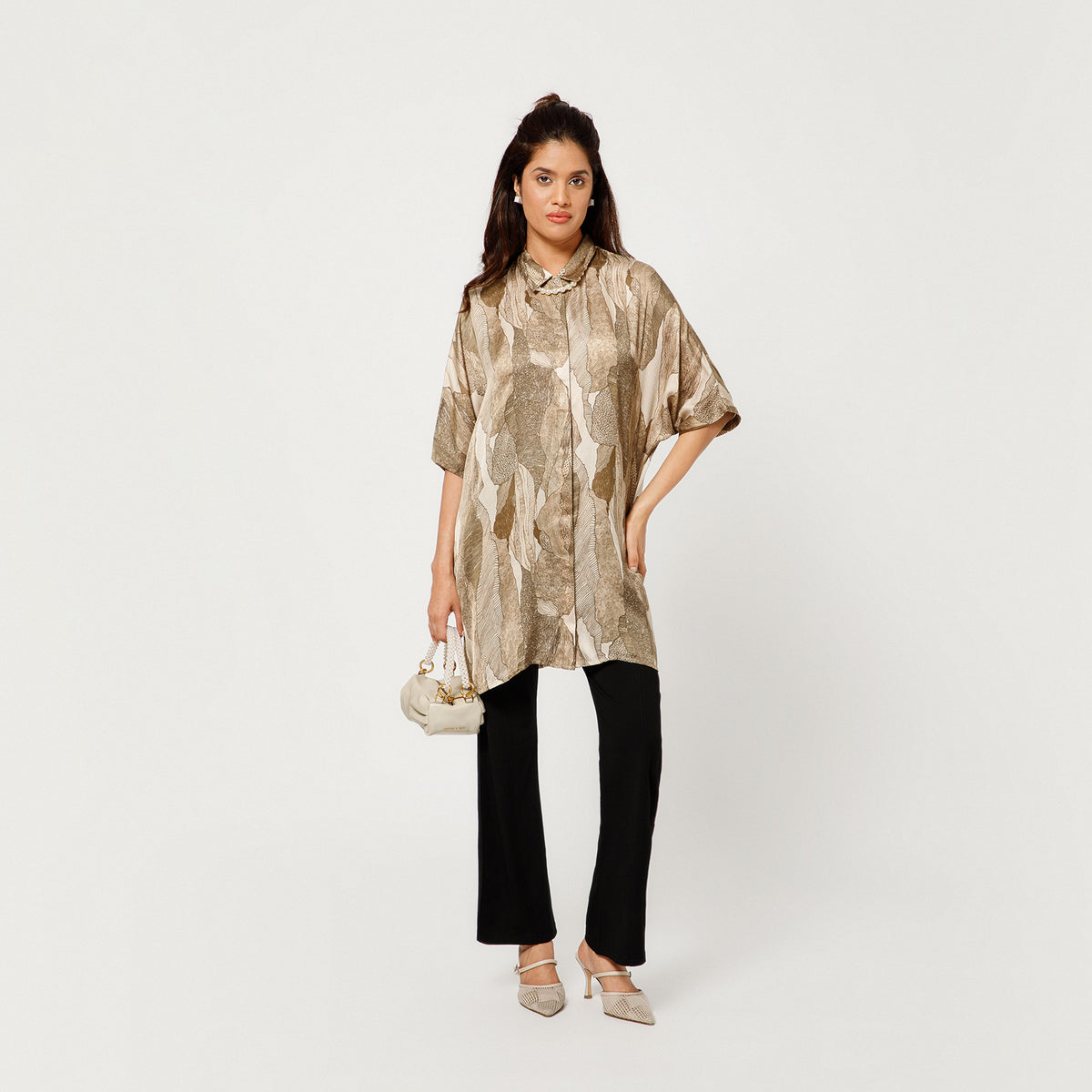 Olive Animal Print Kaftan