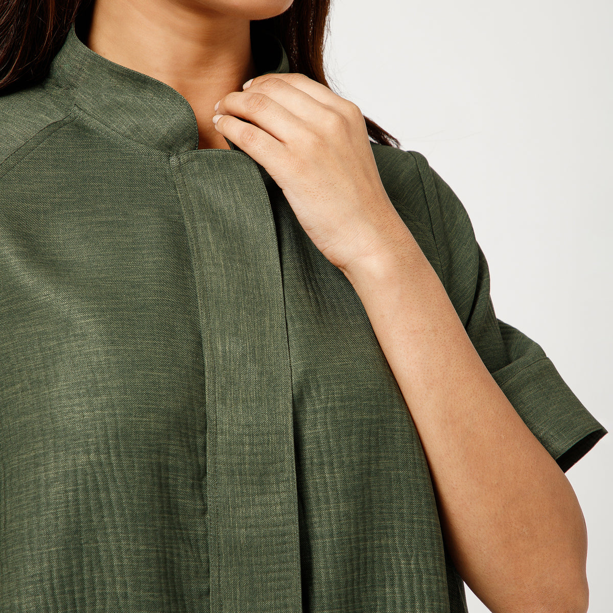 Olive Green Textured Top