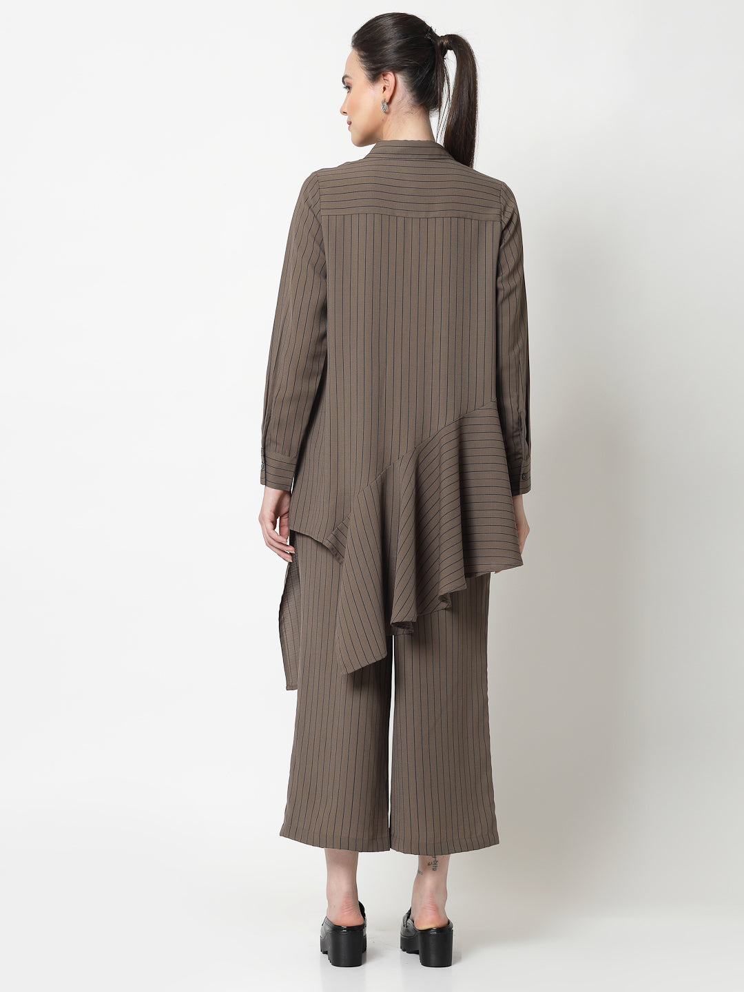Beige Line Asymmetrical Shirt
Success,women formal shirts	
cotton shirts for women	
Ofiice shirts for women