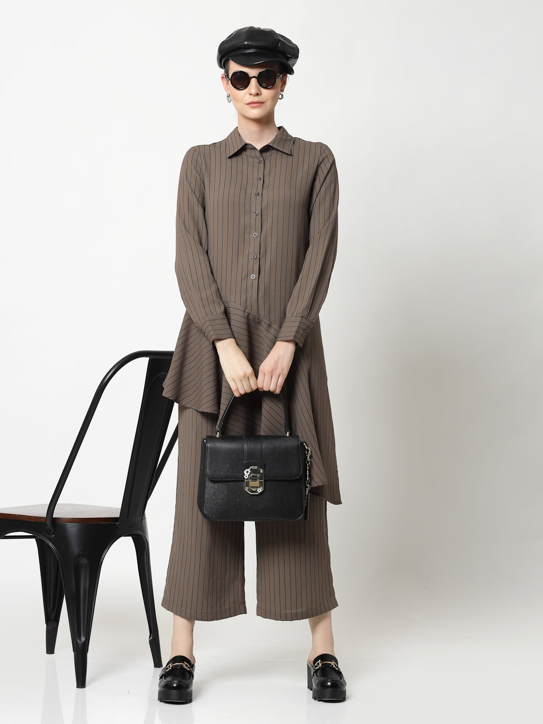 Beige Line Asymmetrical Shirt
Success,women formal shirts	
cotton shirts for women	
Ofiice shirts for women