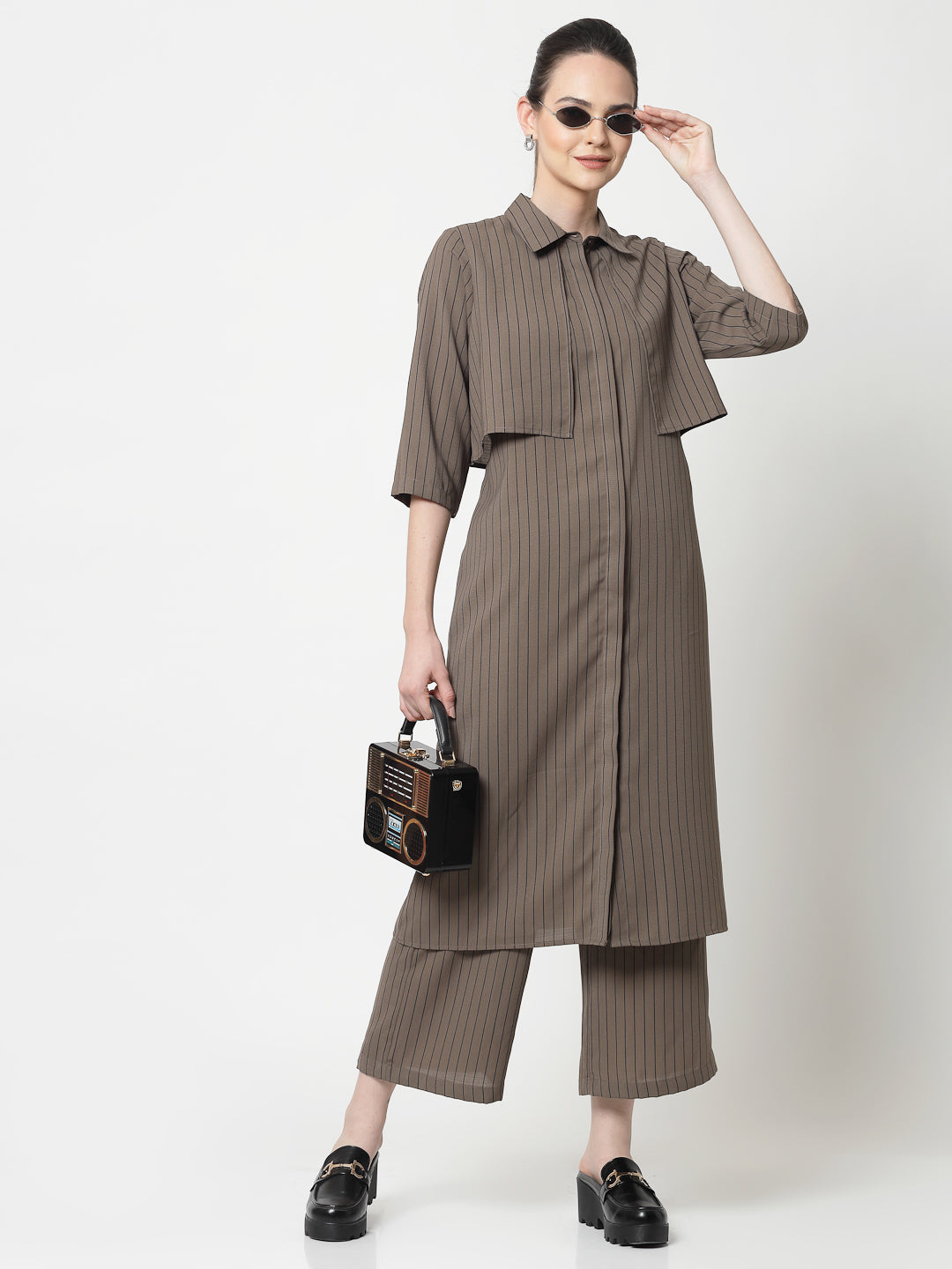 Beige Plazzo for Women's Office Wear-1