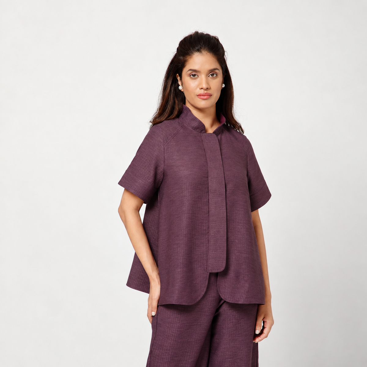 Purple Textured Top