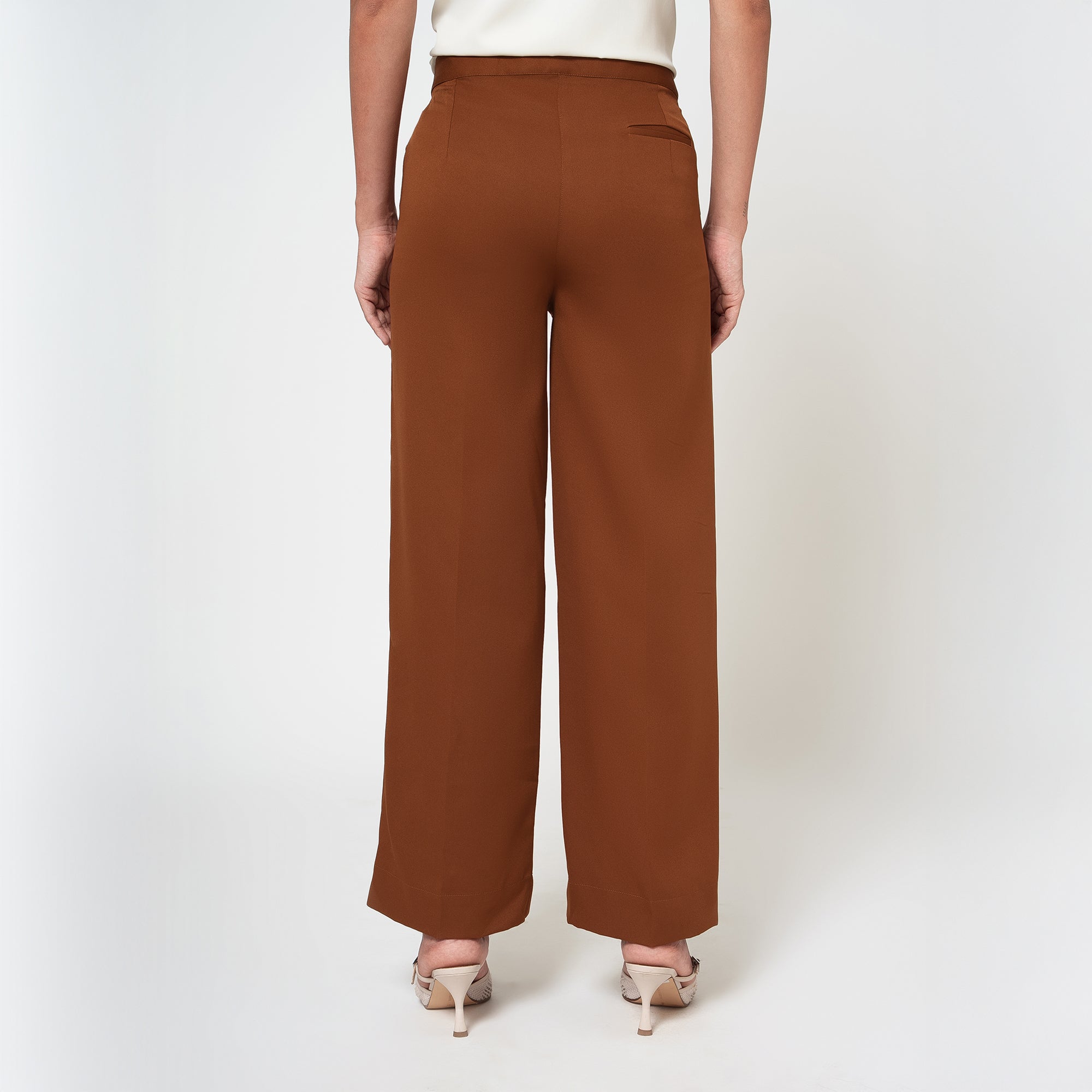 Brown Crepe Culottes