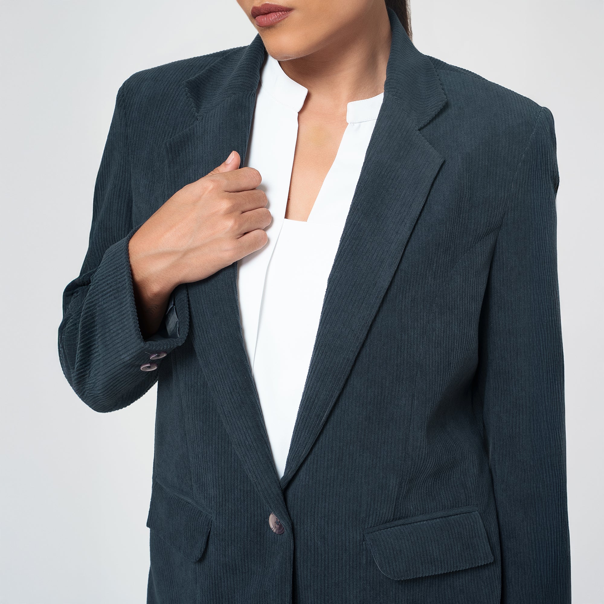 Grey Jacket Corduroy