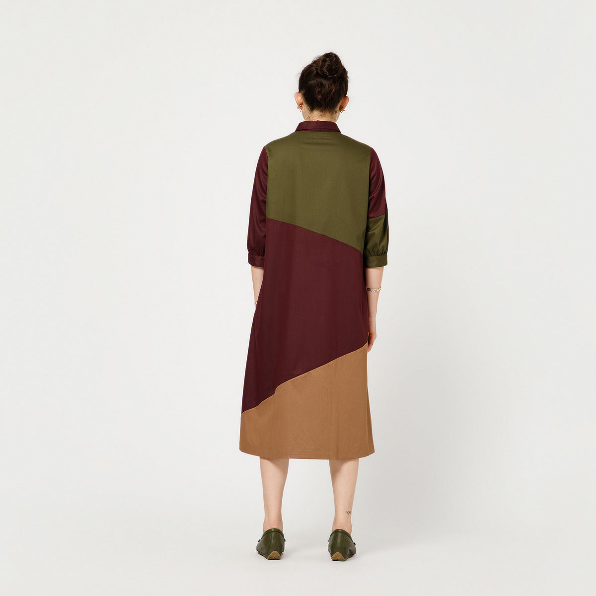 Multi Colour Cotton Blend A-Line Dress