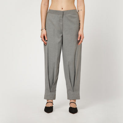 Light Grey Pant With Bottom Pleat
