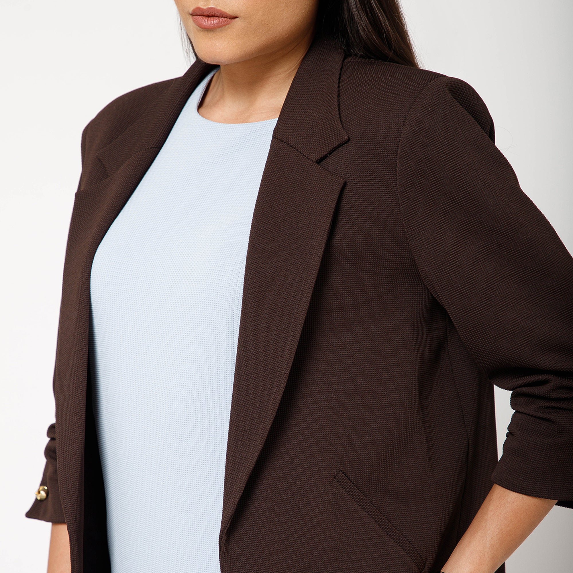 Saree Jute Beige Dengan Mutiara