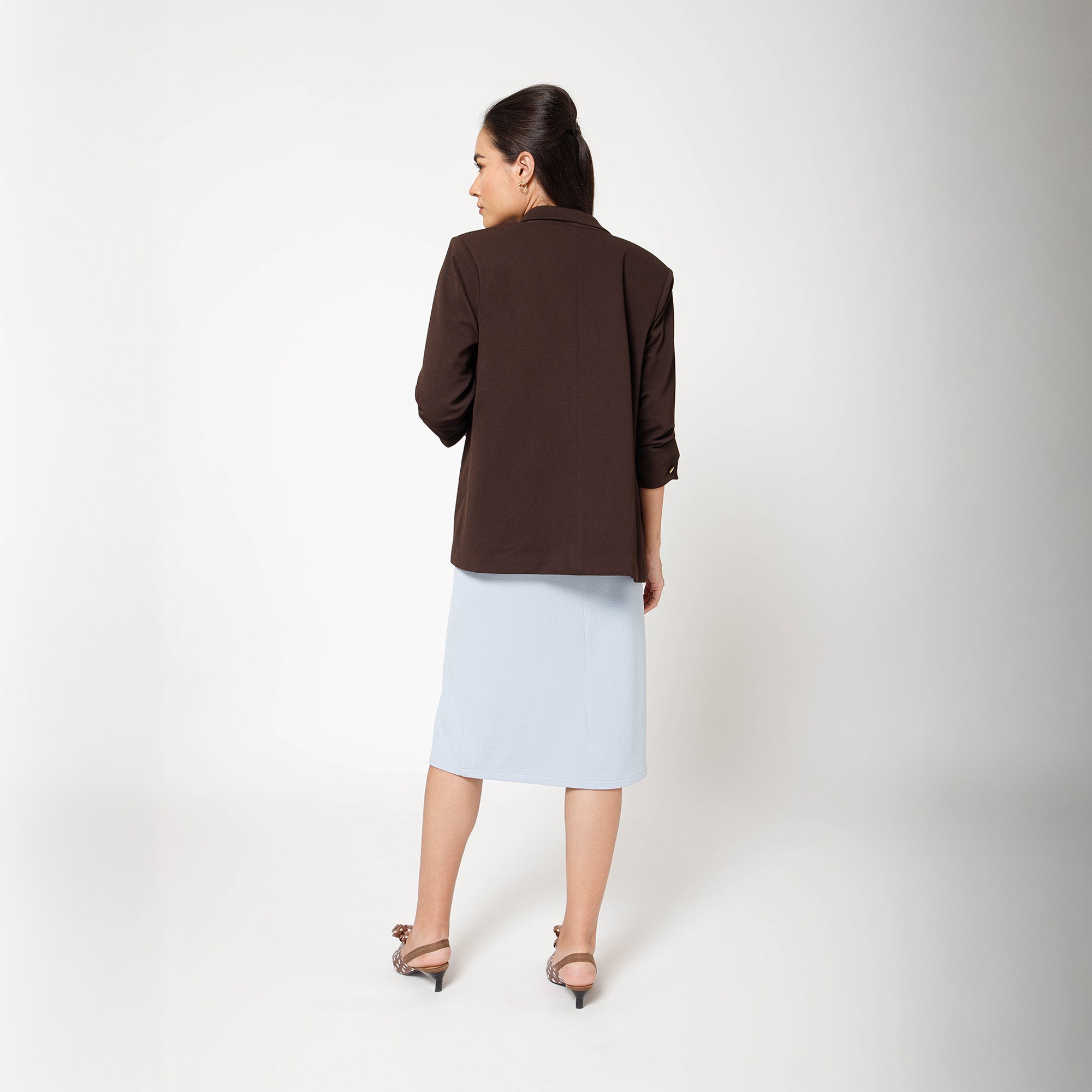 Saree Jute Beige Dengan Mutiara