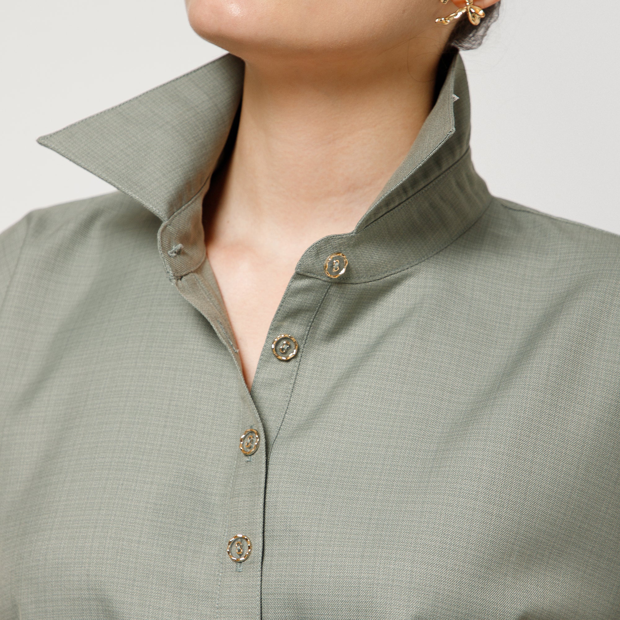 Light Green Top With Short Sleeves