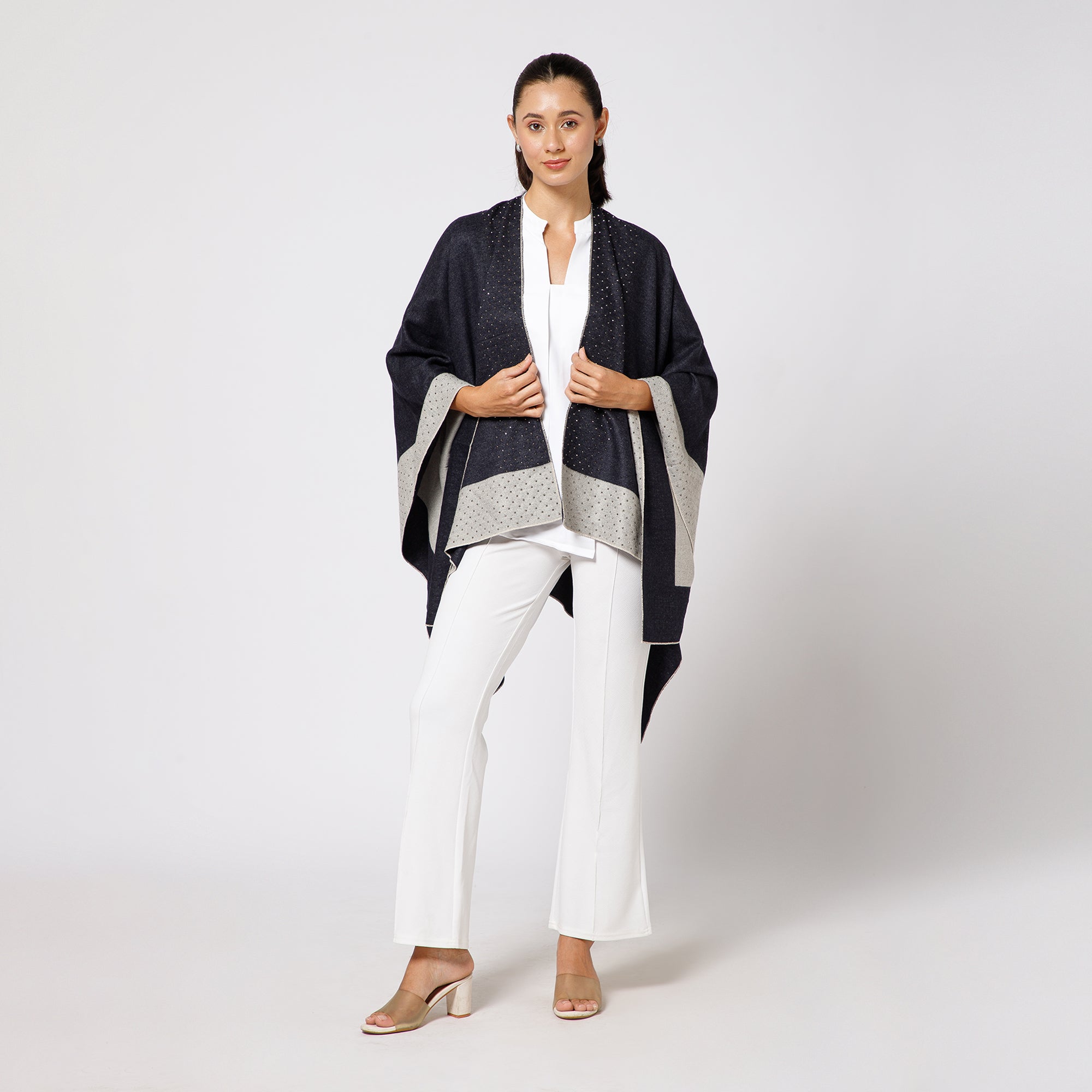 Buy Navy Blue Cape for Women-1