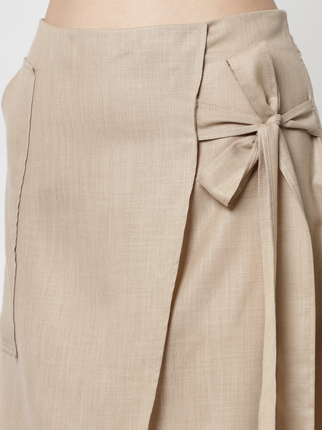 Light Beige Linen Skirt With Pocket,frocks for women	
indian designer skirts?