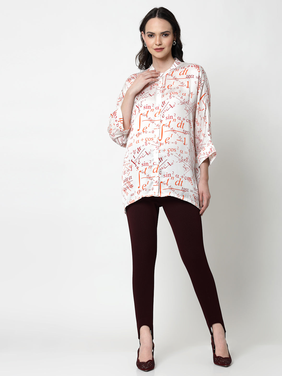 Maroon Lycra Pant With Foot Straps, formal pants	
loose pants for women