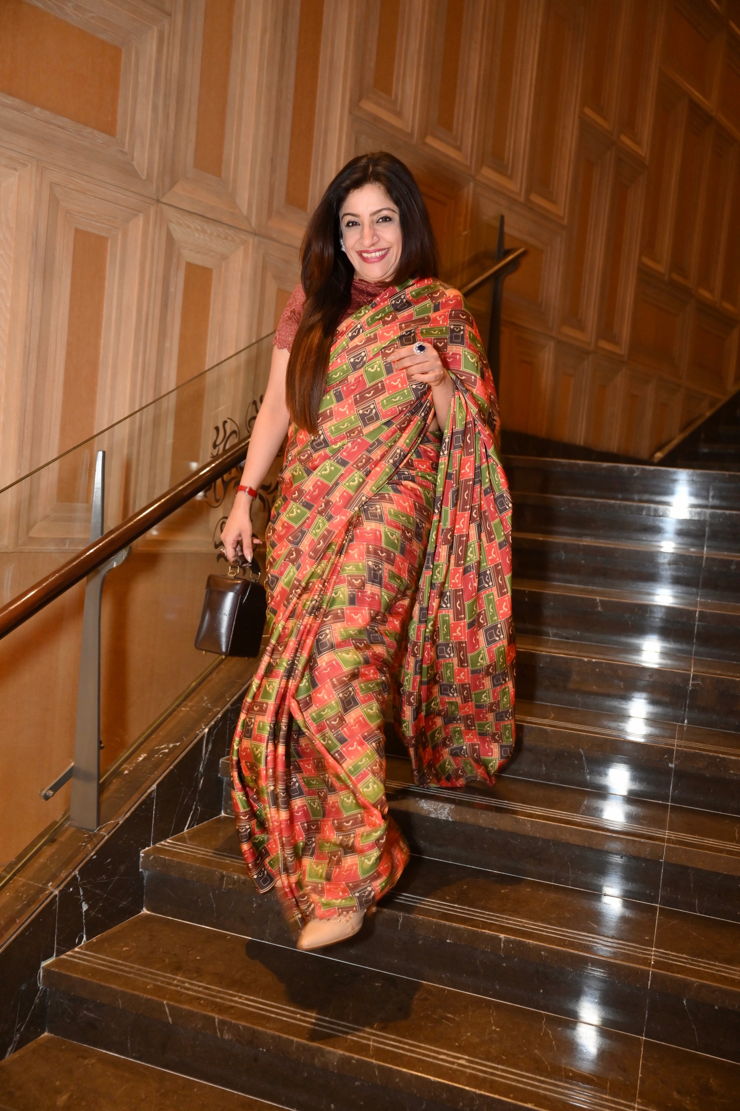 Multicolour Box Print Saree, Professional Sarees for Women: Traditional Workwear Elegance