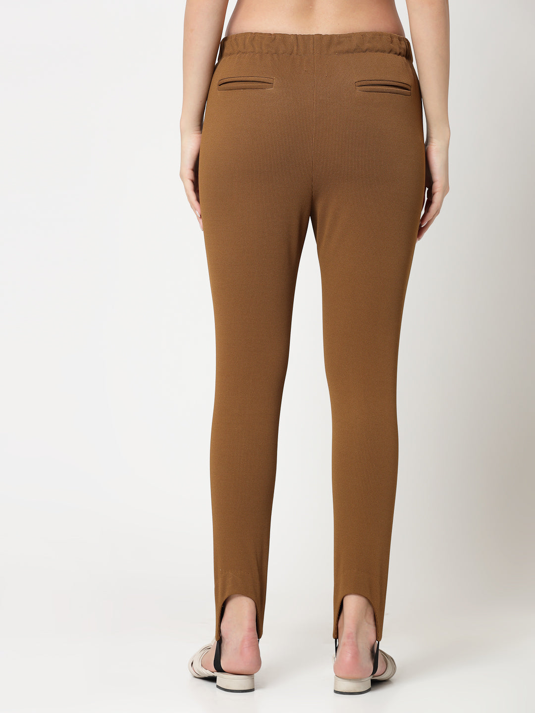 Mustard Lycra Pant With Foot Straps,formal pants	
loose pants for women