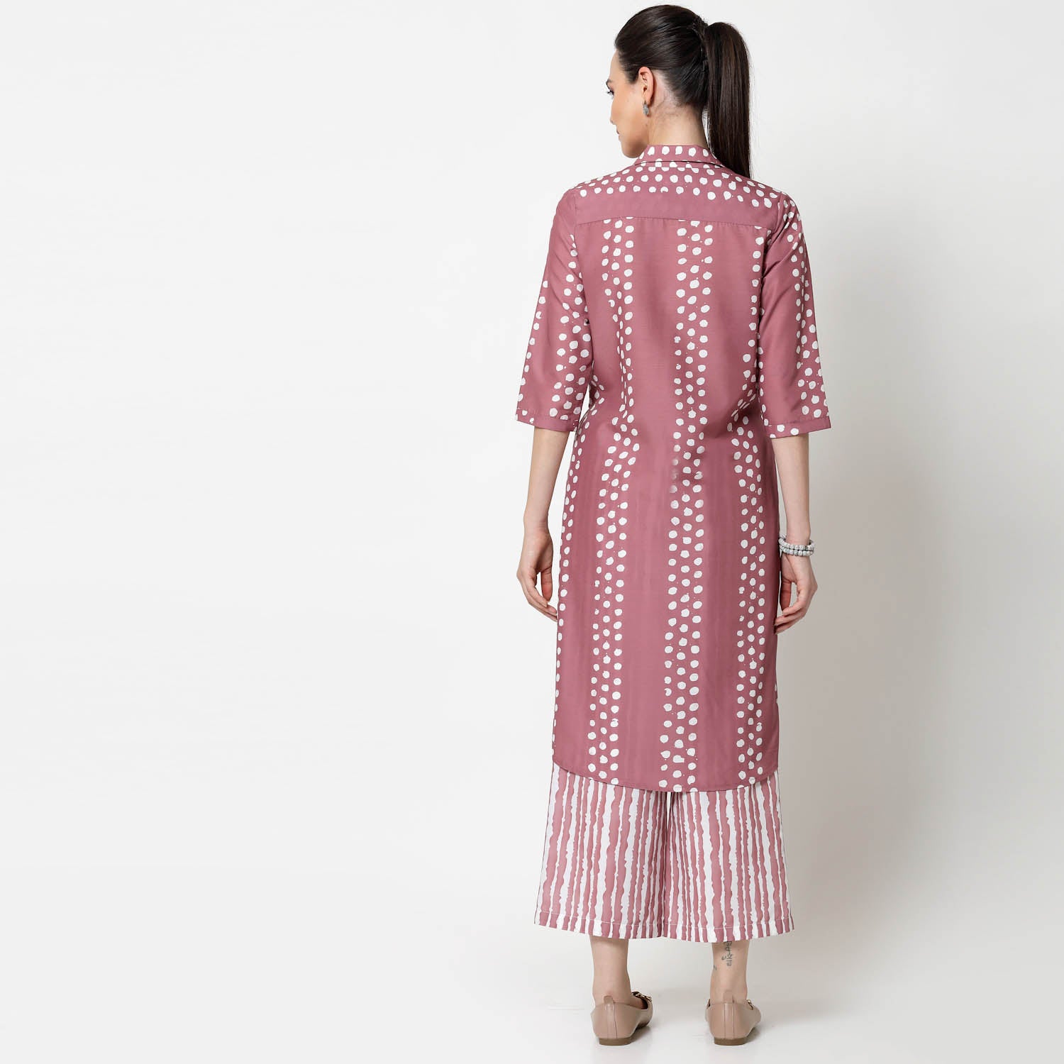 Pink Tunic With Draw Strings, Chic Tunics for Office Wear—Modern Elegance Redefined