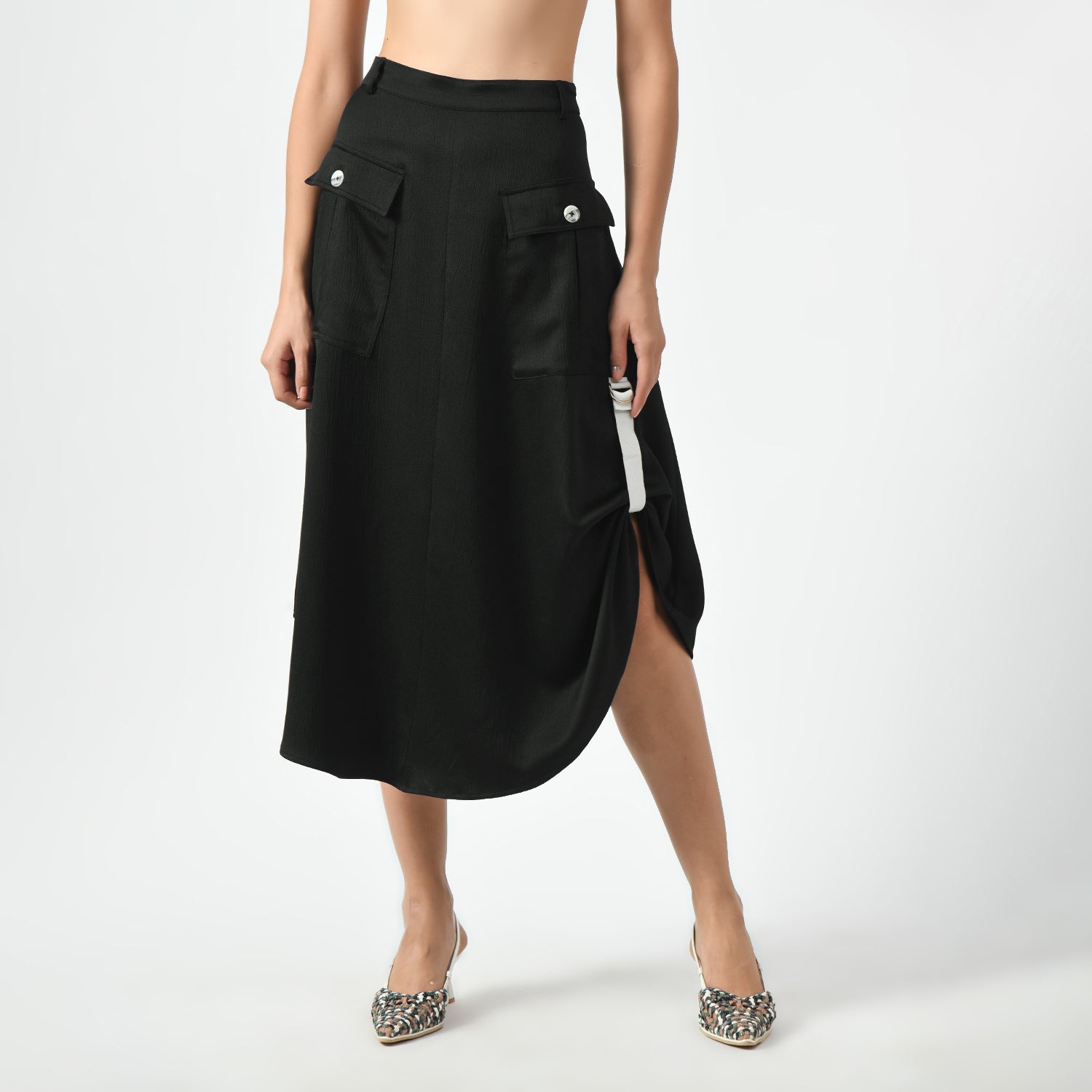Black Skirt With Pocket