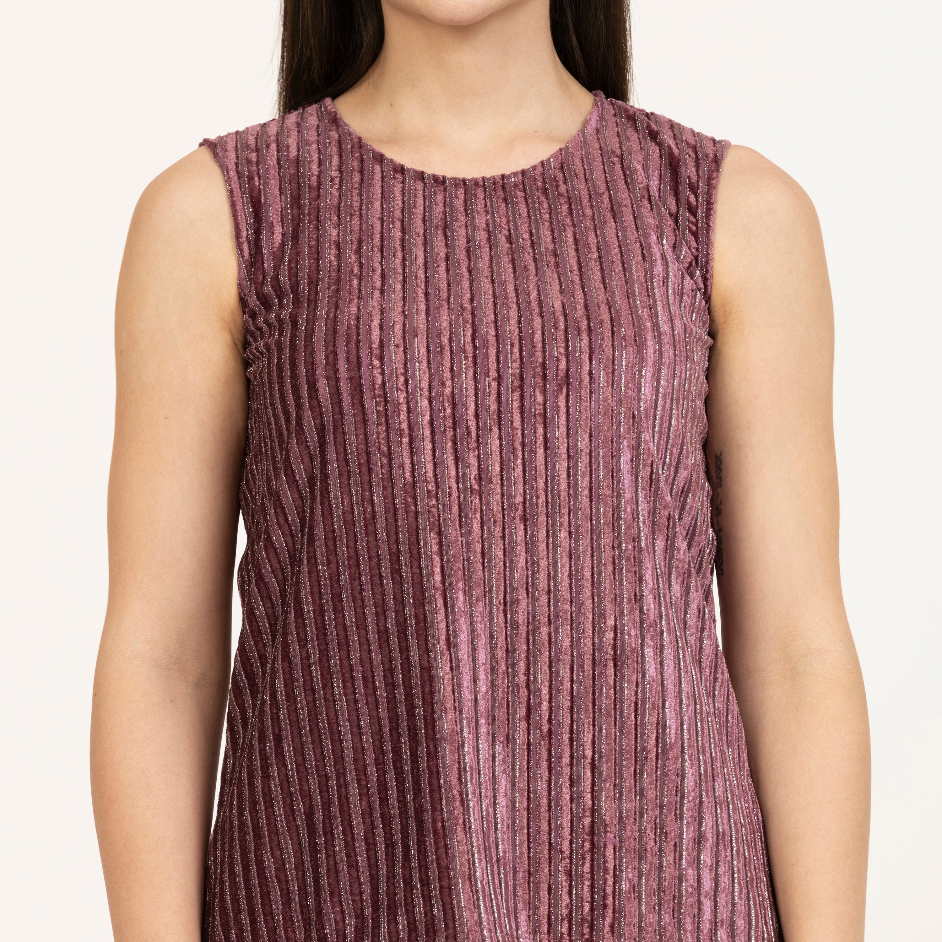 Purple Double Layer Velvet Top