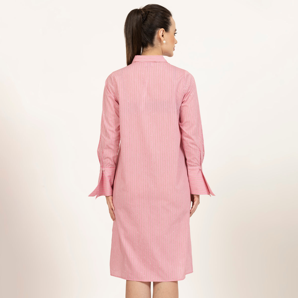 Buy Pink Striped Tunic for Women-4
