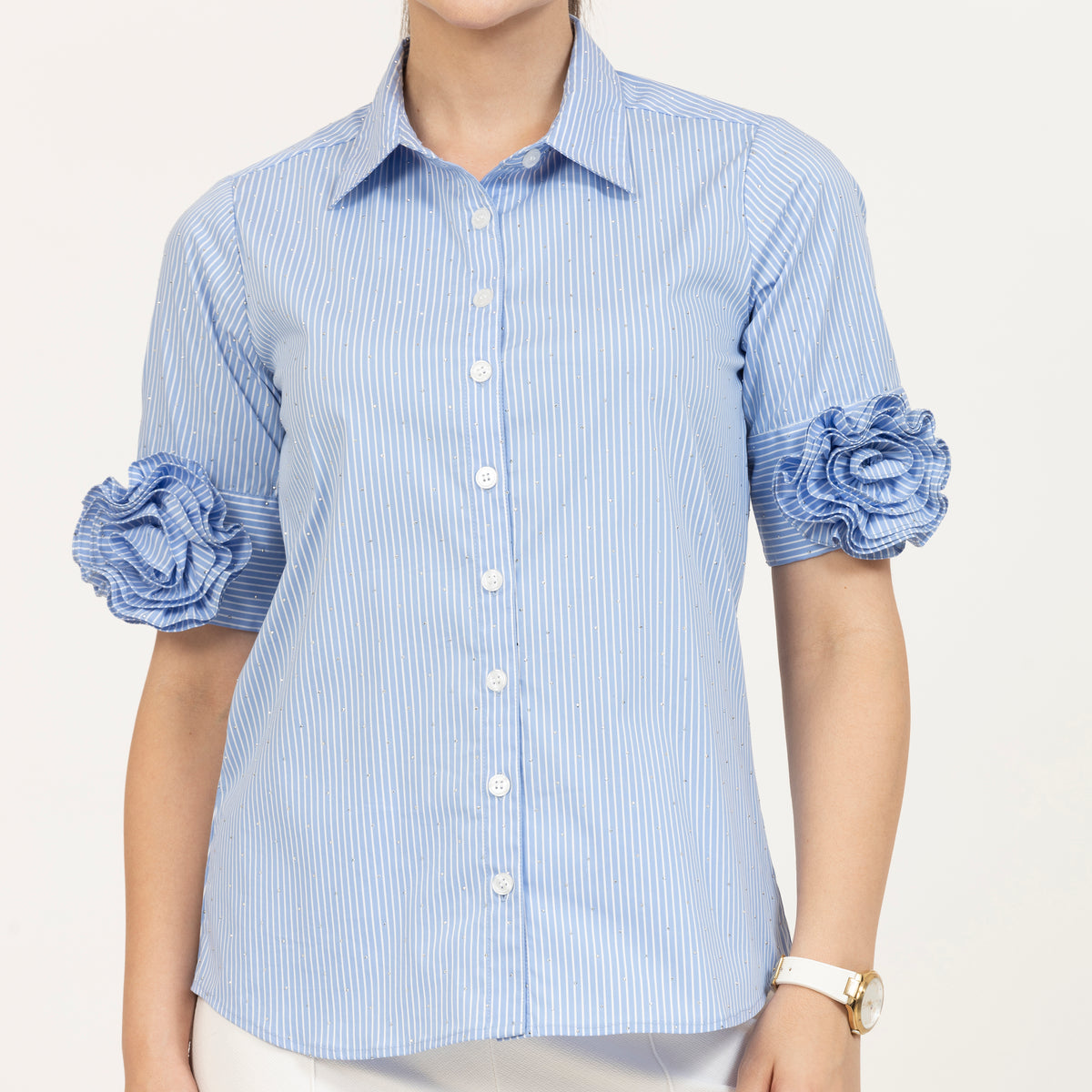 Buy Women Shirt with Slim Fit Trousers-1