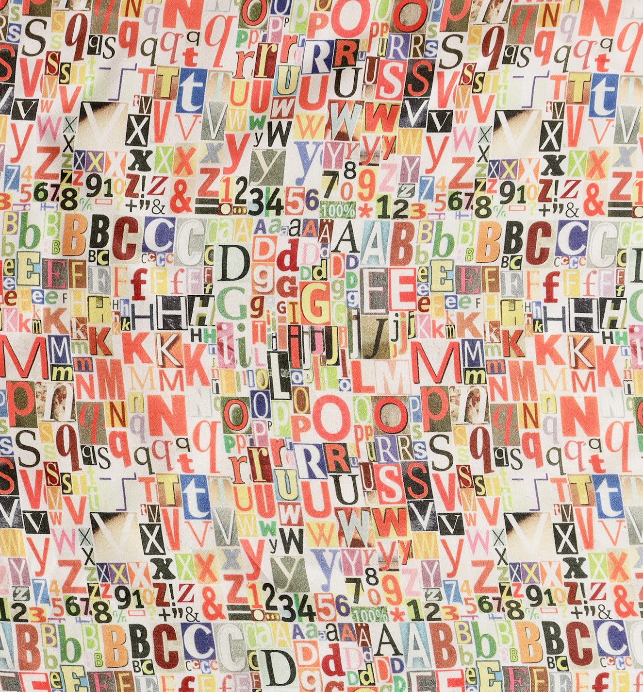 Multicolour Alphabet Print Saree