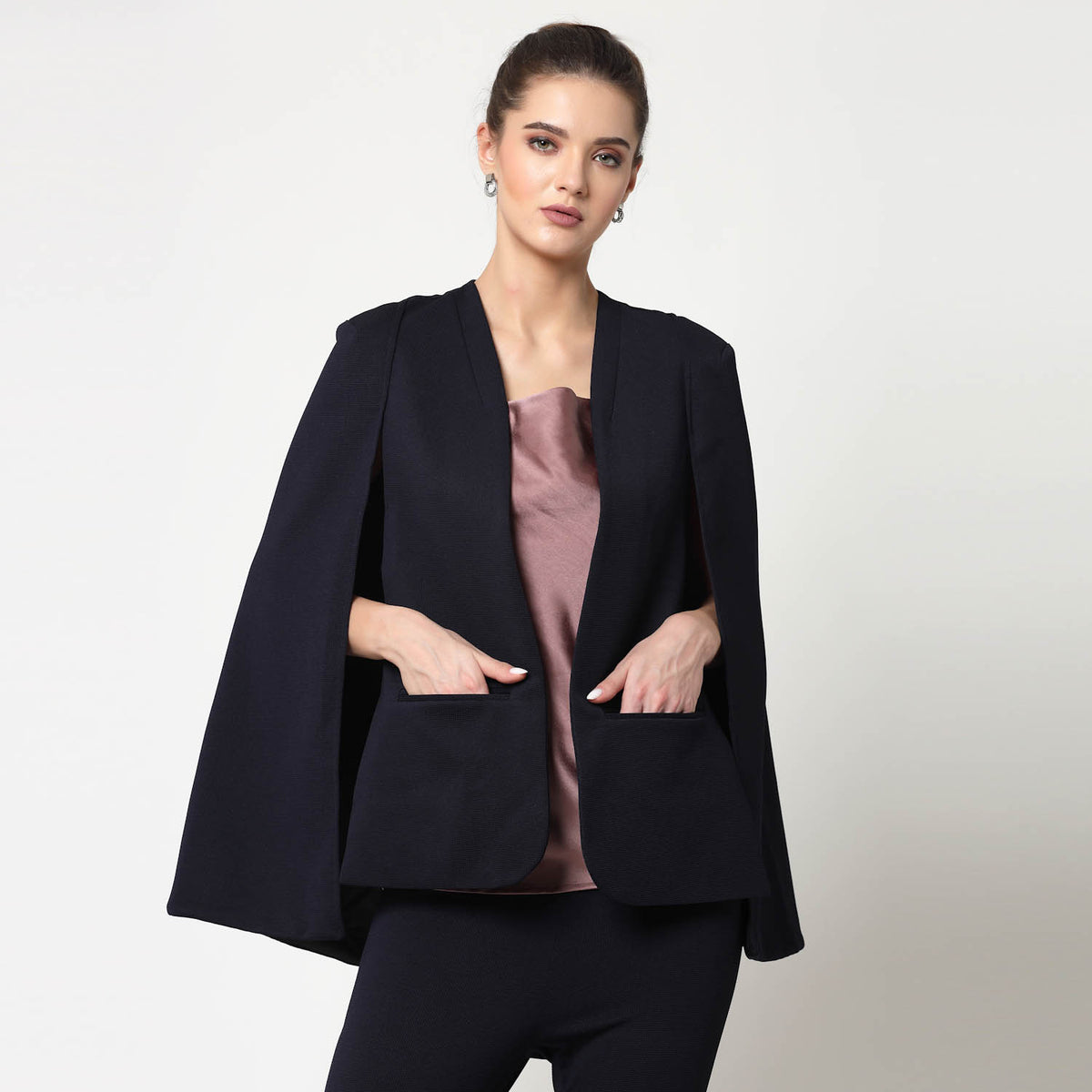 Grey cape outlet jacket