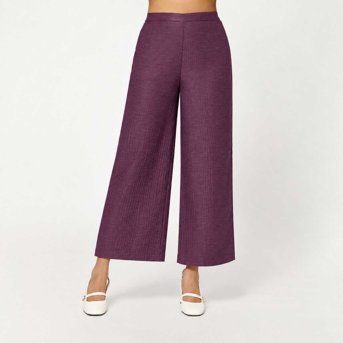 Purple Texured Palazzo