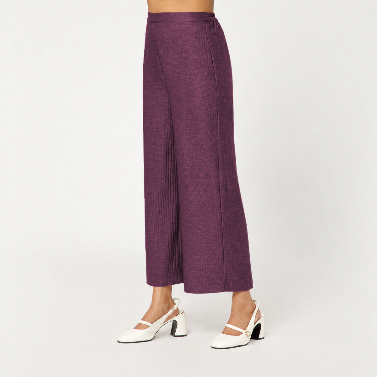 Purple Texured Palazzo