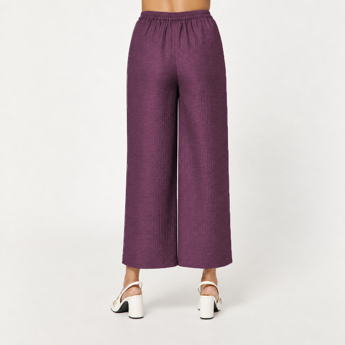 Purple Texured Palazzo