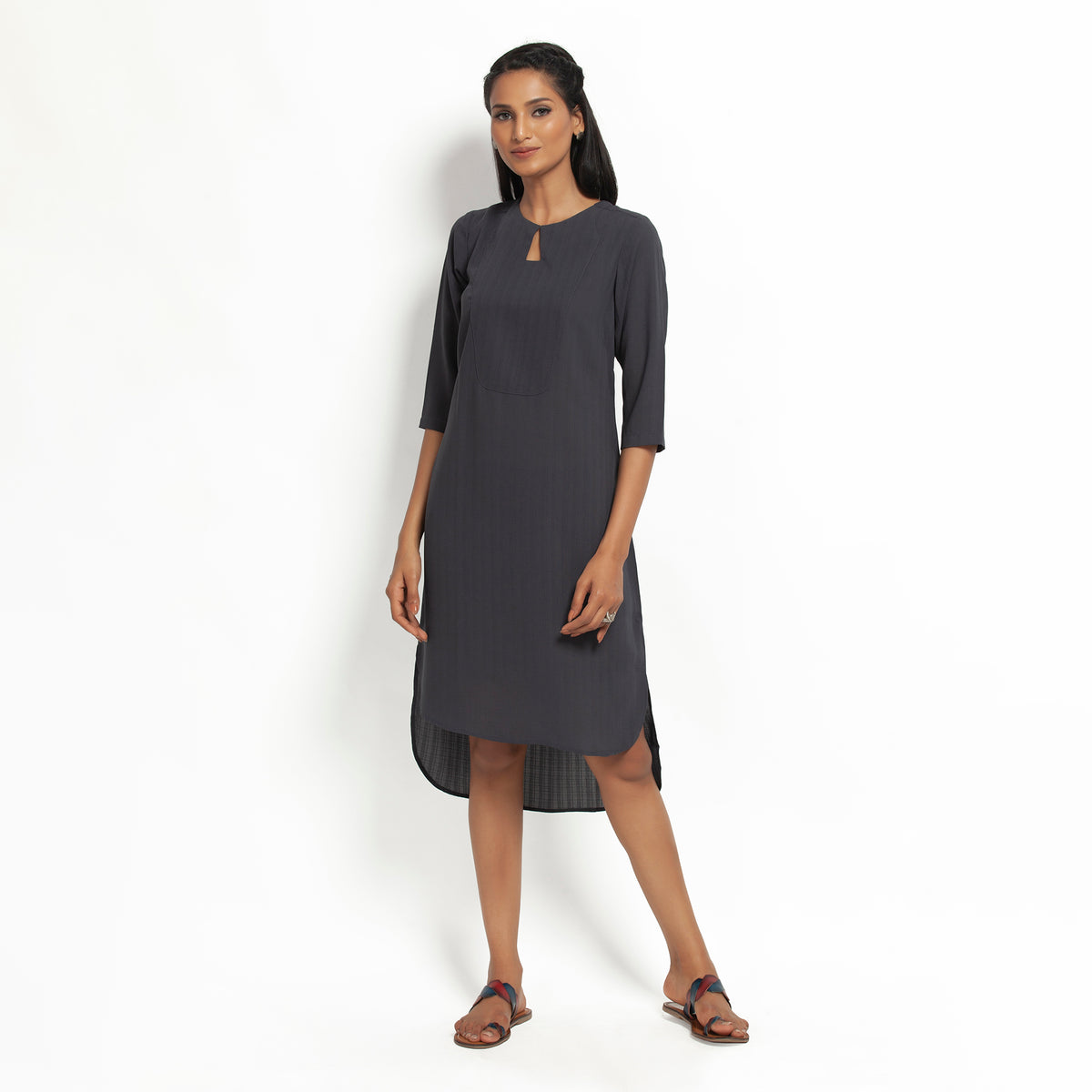 Buy Dark Grey Tunic for Women's with Yoke Online