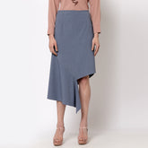 Blue Asymmtrical Skirt